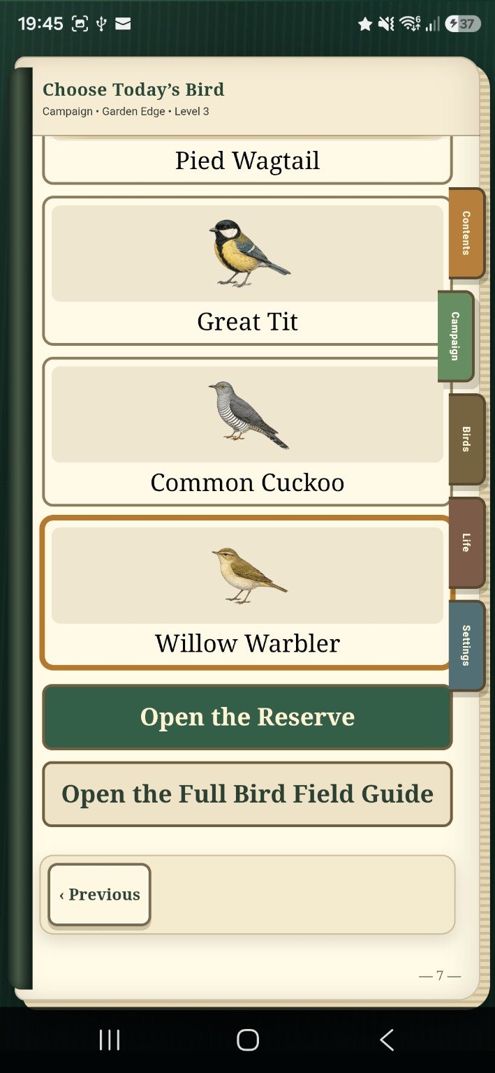 Choose today’s bird